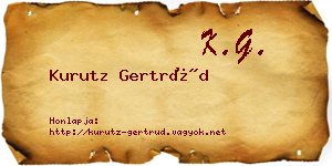 Kurutz Gertrúd névjegykártya